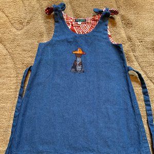 Imani Pamoja Should Tie & Scalloped Hem Denim Dress - NWOT
